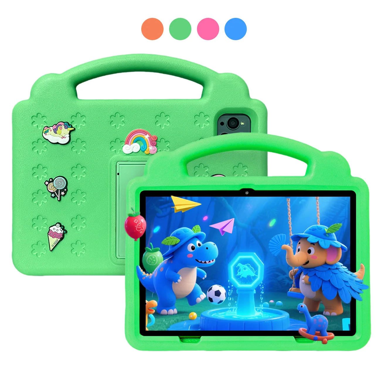 

Kids Tablet 10.1 Inch Android Learning Education Games Tablets with Parent Control ，Children's Gifts， Pink\ Blue\Orange\Green