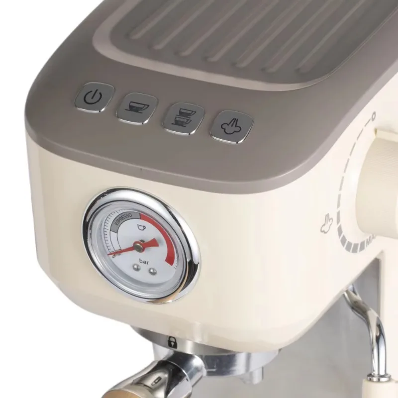 New stainless steel coffee machine, easy to operate, double brewing cycle, easy to clean, electric espresso machine