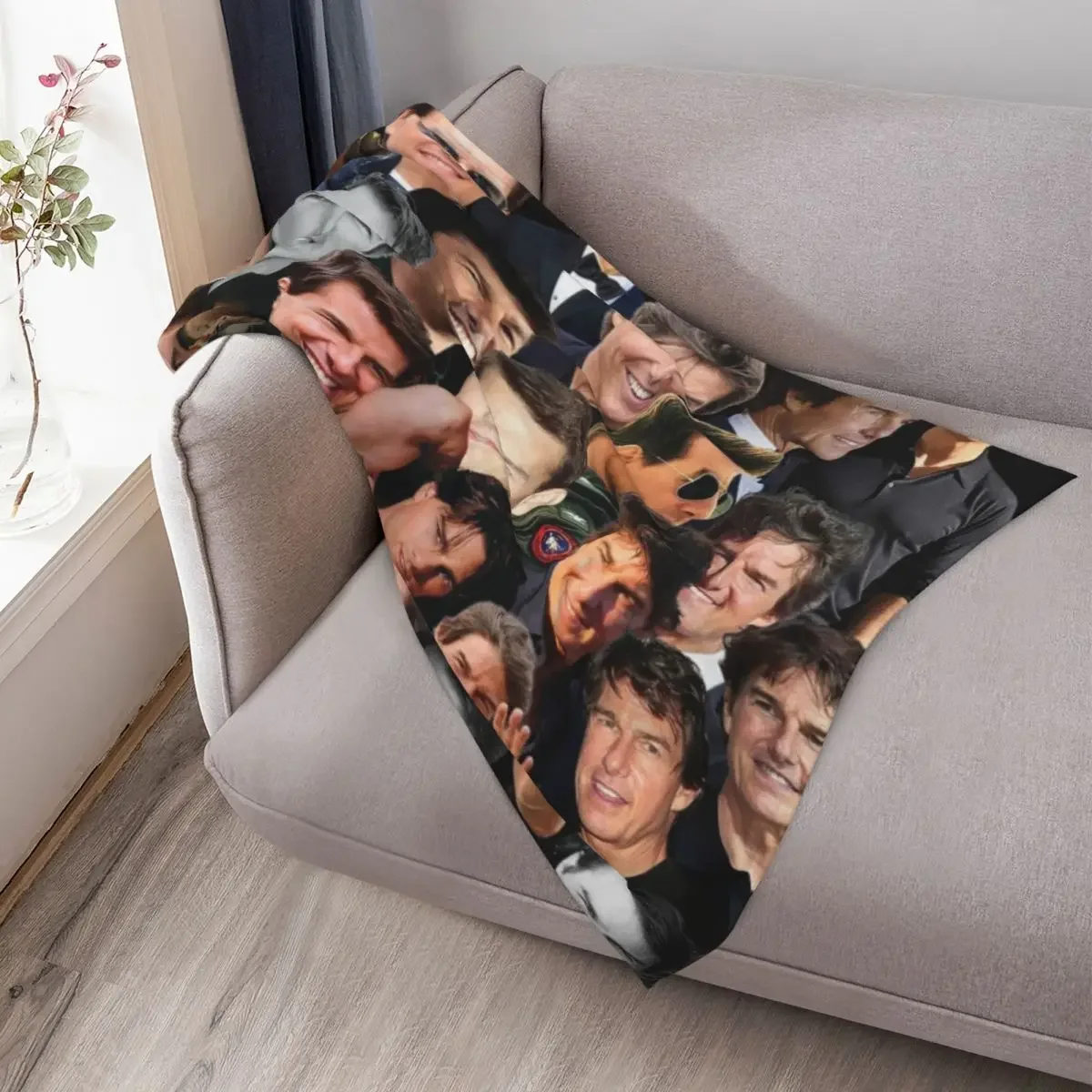Tom cruzeiro foto colagem lance cobertor engraçado presente sofá lance polar furrys cobertores