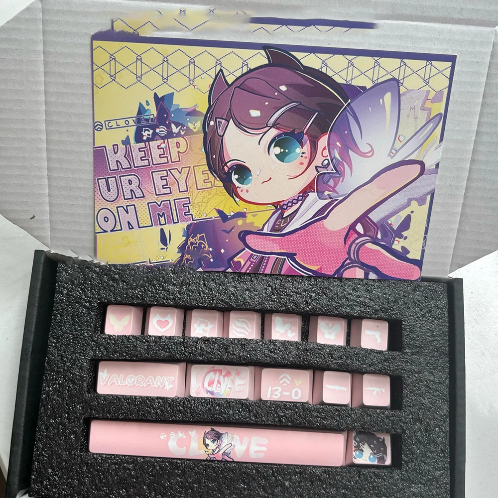 Valorant keycaps 14 keys Cherry Profile Mini Set PBT Dye Sublimation Keycaps For Mx Switch Jett Viper Clove Cypher Omen Killjoy