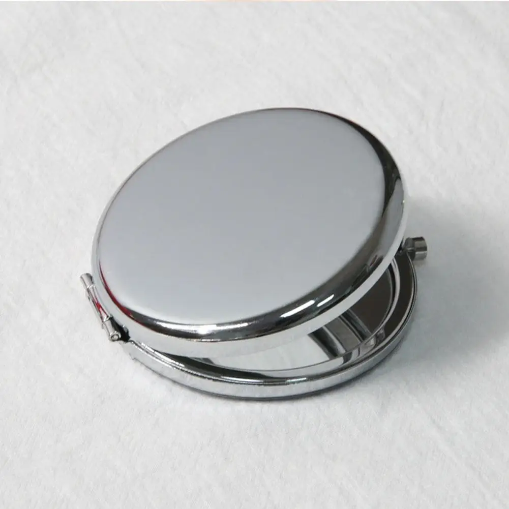 Folding Mini Silvery Double Sided Makeup Mirror For Travel Portable Pocket Makeup Mirror Z7E4