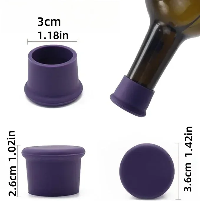 Tapón de botella de vidrio de cóctel de corcho de cerveza de silicona Flexible, accesorios de barra duraderos, tapa de botella de vino para casa, sello, grado alimenticio, Bar