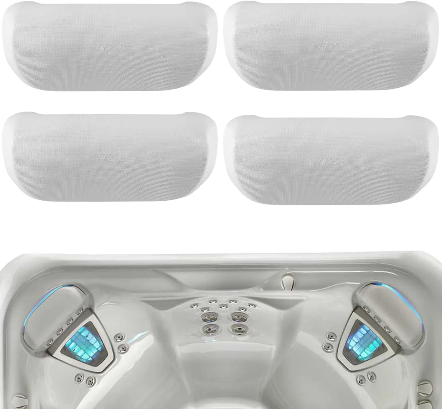 

Комплект из 4 сменных подушек для шеи для гидромассажной ванны, подголовник серии Highlife Collection