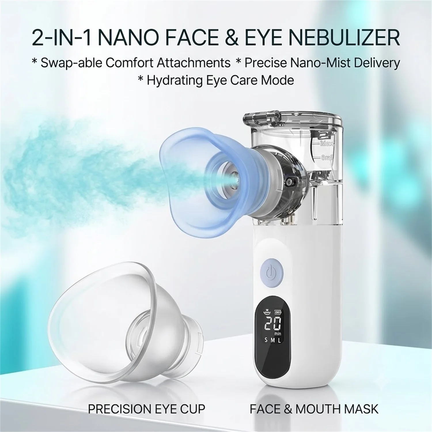 Rechargeable Facial Sprayer Beauty Dry Face Eyes Oisturizing for Deep Hydration Skin Care Relieve Dryness Humidifier Nebulizer