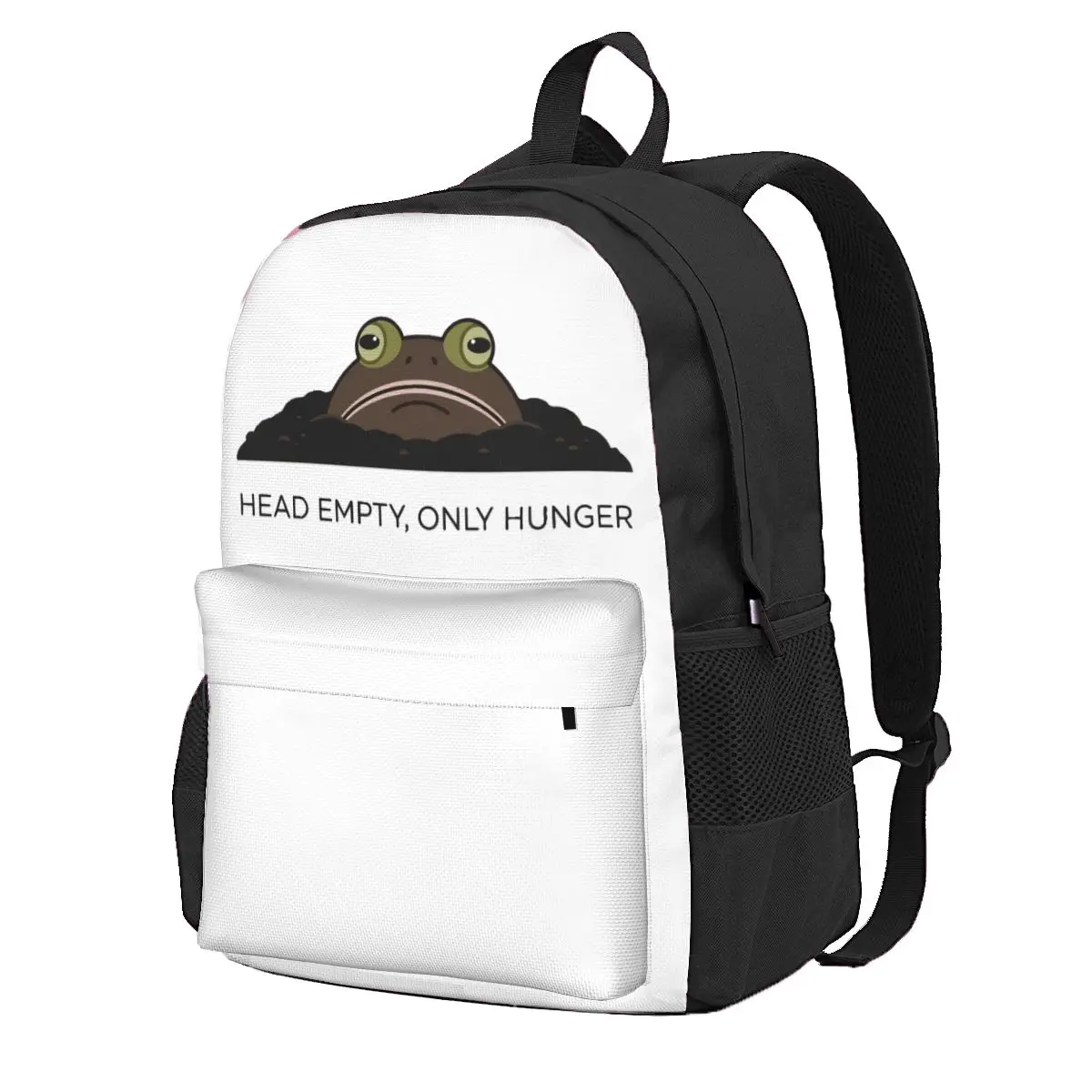 

Head Empty Only Hunger Pacman Frog Meme Backpack School Bag Hiking Travel Daypack for Boys Girls Fashion Bookbag Shoulder Bags