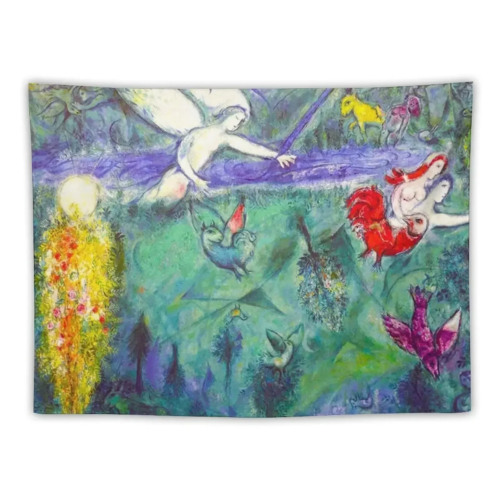 

Marc chagallAdam And Eve Chased From The Terrestrial Paradise Tapestry Wall Coverings Art Mural Tapestry