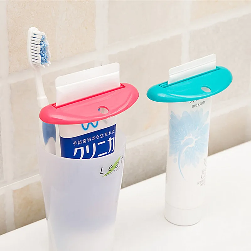 

Toothpaste Squeezer Tooth Paste Holder Oral Care Bathroom Tools Tube Cosmetics Press Facial Cleanser Rolling Squeezing Dispenser