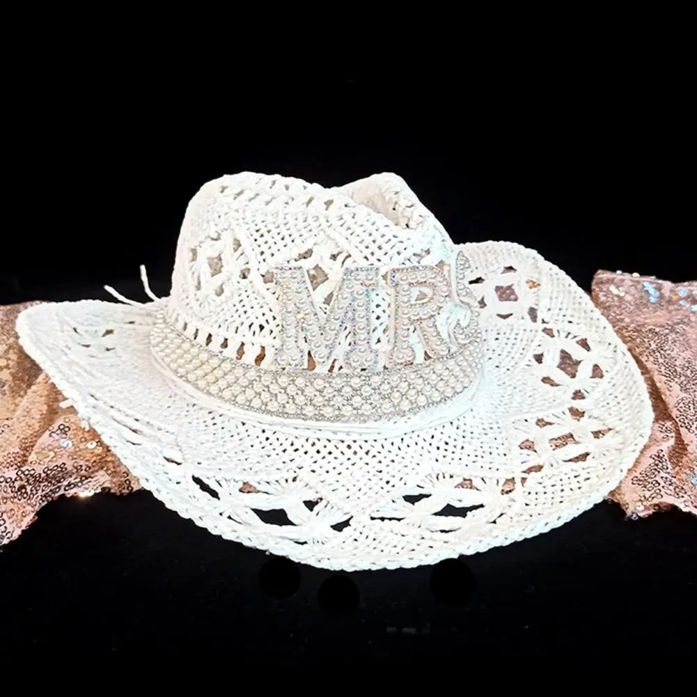 

Women Straw Hat Hand-woven Sun Hat Stylish Handwoven Cowboy Straw Hats for Women Men Sunshade Caps for Beach Vacation Outdoor