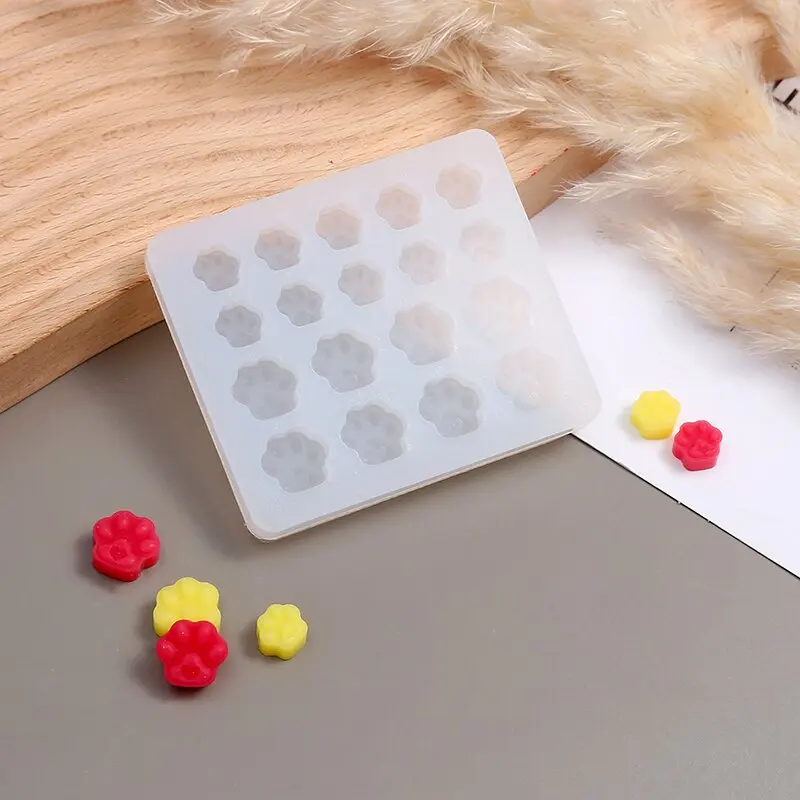 Cute Handmade Mini Cat Paw Shape Wax Seal Stamp Silicone Mold Star Snowflake Cherry Blossom DIY Craft Envelope Adhesive Wax Mold