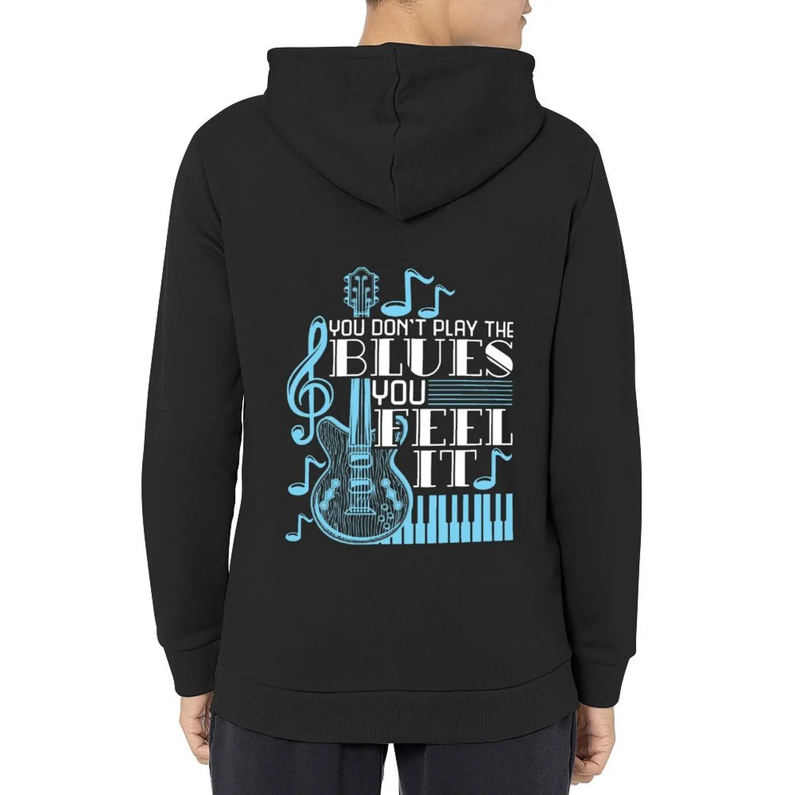 

Blues Music Musician Gifts Guitar Musical Notes Hoodie men wear winter clothes men's coat new hoodies and sweatshirts