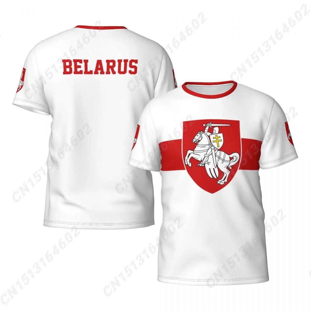 Belarus Vintage Flag 3D Printed T Shirt Men Women Summer Short-sleeved Custom T-shirt For Running Bike Tennis Fitness