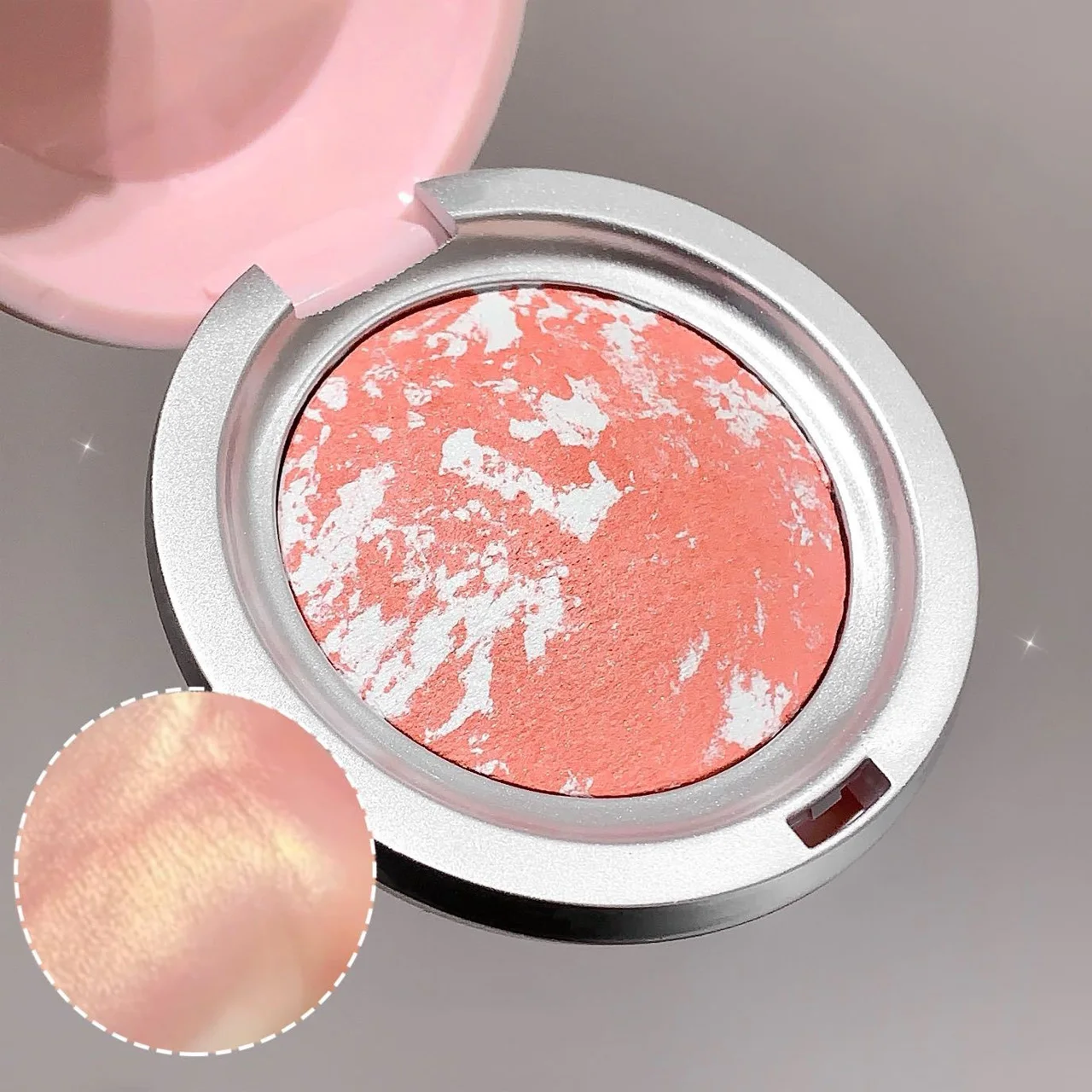 Paleta de Rubor Natural de 3 Colores, Rubor Mate, Maquillaje Ligero y Transpirable, Contorno, Corrector de Rojeces en las Mejillas