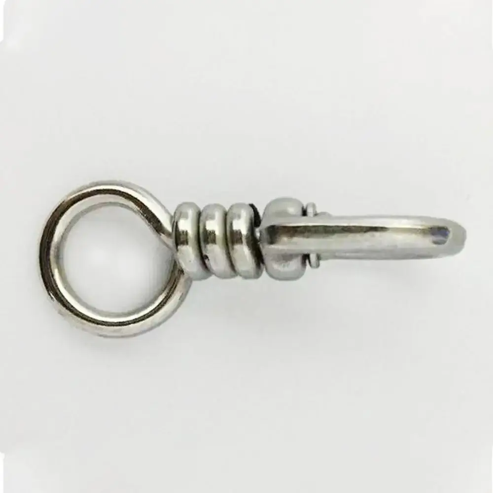 304 Stainless Steel Fishing Connector Pin High Strength Snap Rolling Fishing Swivels Heavy Duty Smoothly Spin