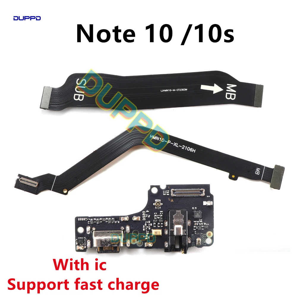 For Xiaomi Redmi Note 10 10s Note10 MainBoard Connect Ribbon LCD Display USB Charging Port Connector Main board Flex Cable