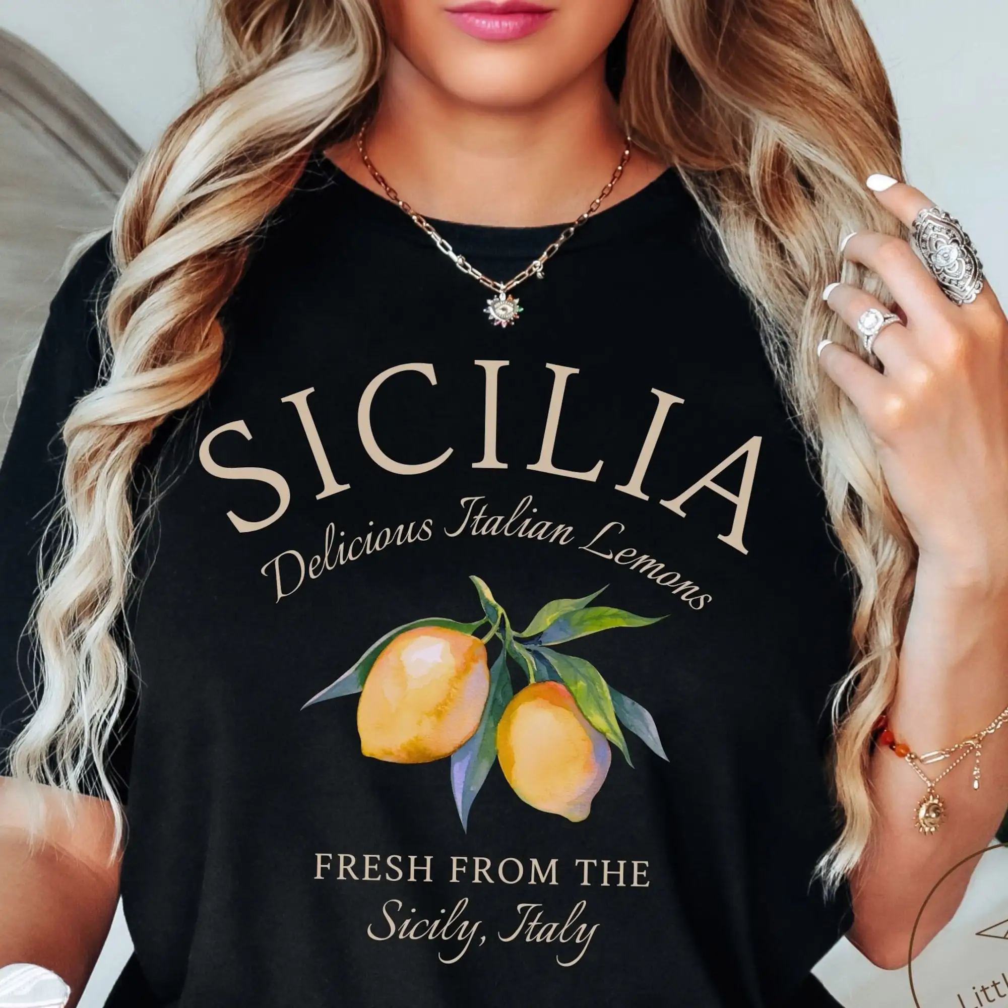 Sicily Shirt, Italy Sicilia Clothes, Italian Lemons T-shirt, Unisex