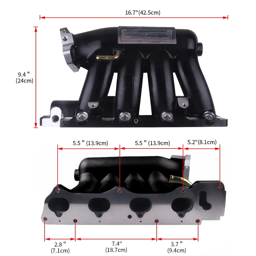 Intake Manifold Kit For Honda 06-11 Civic K-Series K24A2 K20Z3 Aluminum Intake Manifold FOR 04-08 Acura TSX