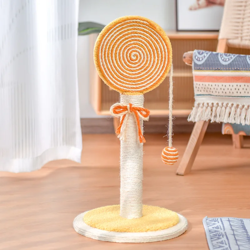 Sisal Lollipop Cat Scratching Post Durable Scratch Resistant Stable Non Falling Cat Climbing Frame Popular Pet Cat Toy Supplies