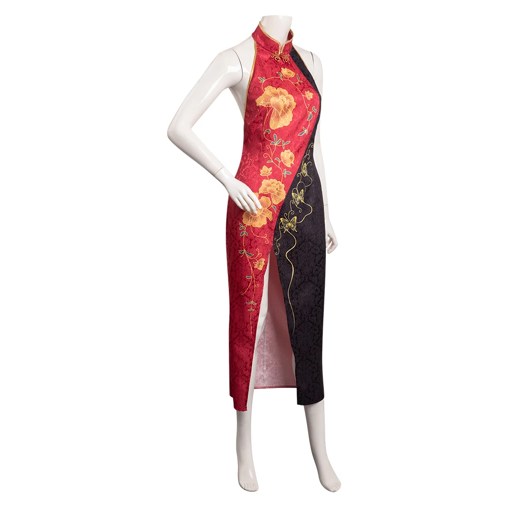 Ada Wong Cosplay Costume Game Resident 4 Remake Female Cheongsam Dress outfit Halloween Carnival Party Role travestimento abiti