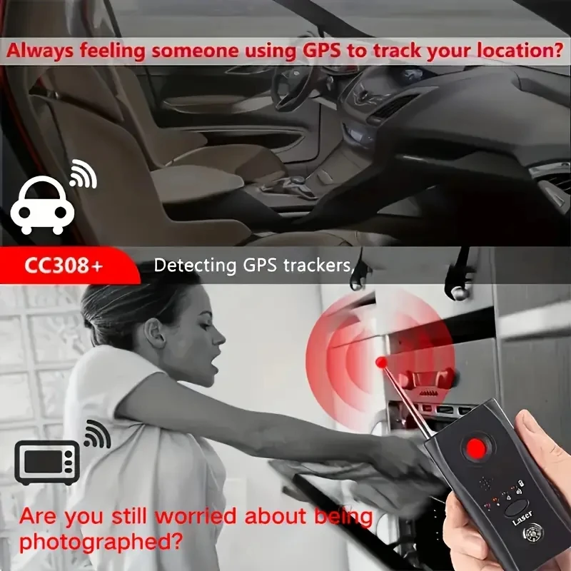 Super Portátil Hotel Detector De Câmera De Segurança, Localizador GPS Do Carro, Scan Detector De Sinal De Alarme, Sensor Infravermelho