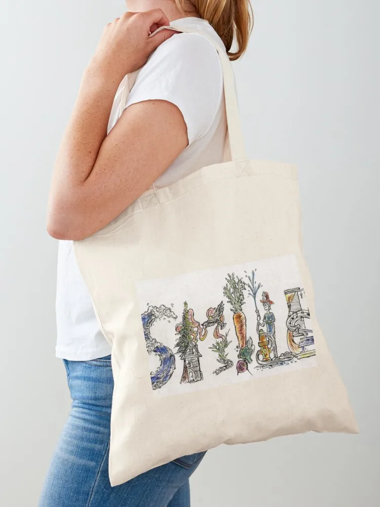 

SMiLE Tote Bag shopping cart bags tote bag woman shopping bags foldable