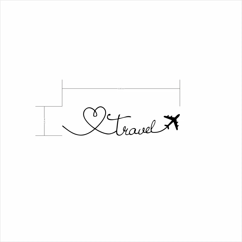 Travel Wall Sticker Love Planes Airplane Decoration Decals Vinyl Art Home Decor Room Bedroom Murals Wallpaper Removable #601
