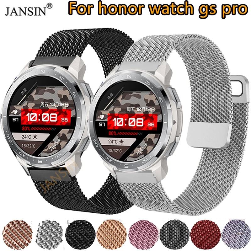 Milanese Stainless Steel Strap For Huawei Honor Watch gs pro Smartwatch Band Metal Magnetic Bracelet For Honor Watch GS 3 GS Pro