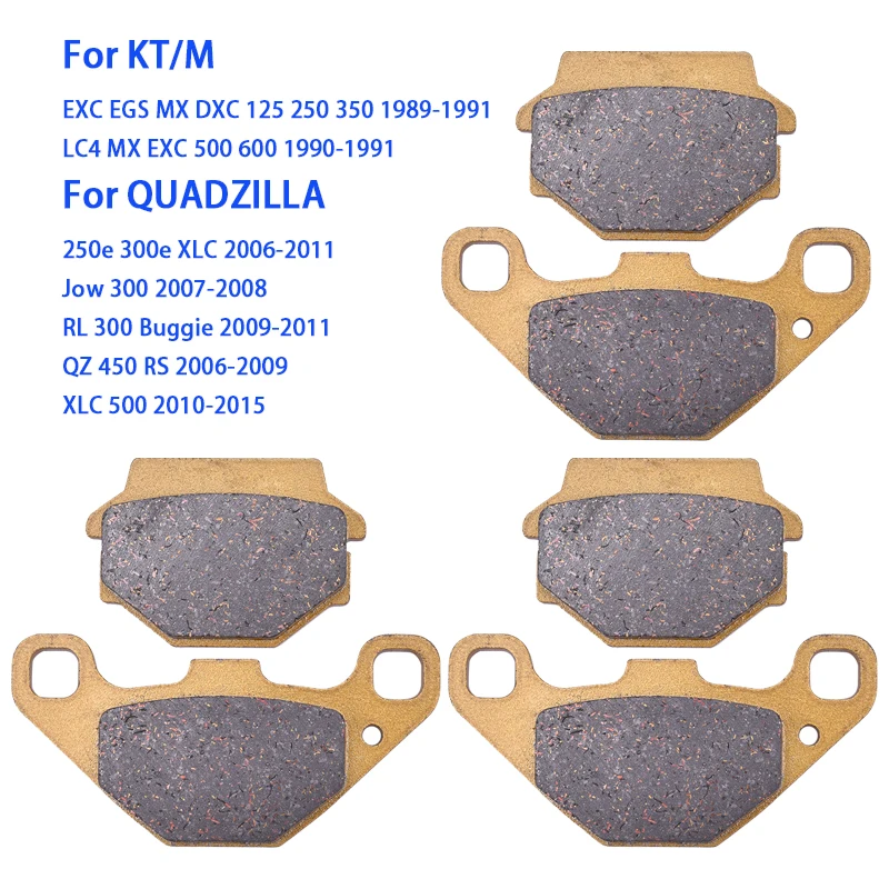 Front Rear Brake Pads For KAWASAKI BJ250 BJ 250 Estrella For KT/M EXC EGS MX DXC 125 250 350 LC4 500 600 For QUADZILLA 250e 300e