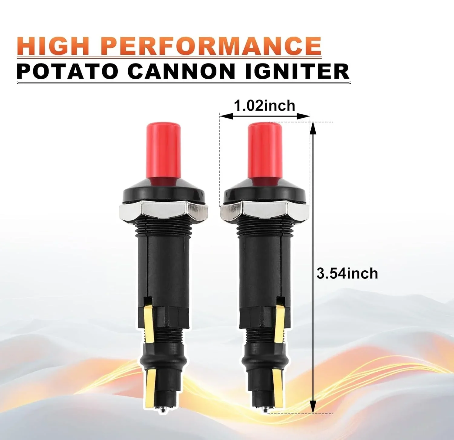 2pcs Igniter Classic Piezo Potato Gun Cannon Ignitor BBQ Grill 18kv Reliable Ignition for Propane LPG Natural Gas Applications