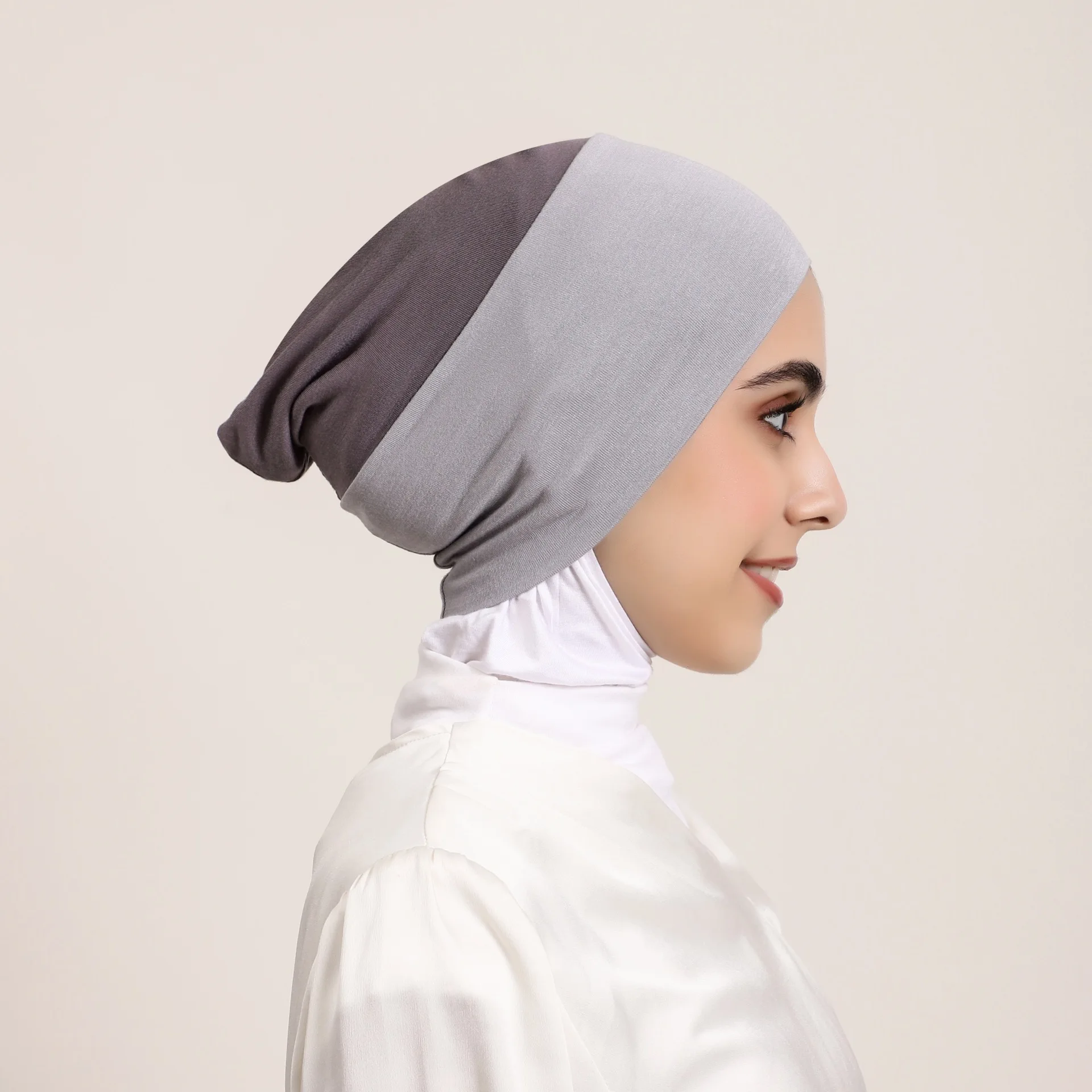 

Double Color Inner Cap Muslim Hijab Hat Women Underscarf Turban Beanies Bonnet Undercap Modal Stretch Headscarf Chemo Cap Scarf