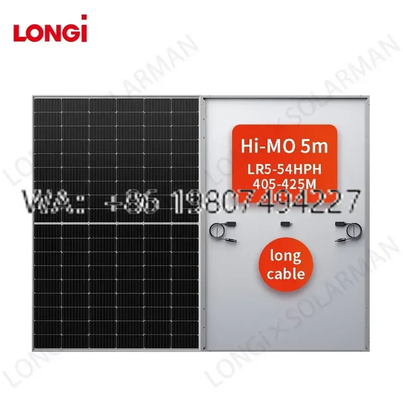 for LONGi Hi-MO 5m LR5-54HPH 405-425W High Voltage Solar Panel 400W 405W 410W 415W 420W Perc Half Cell Module Long Range