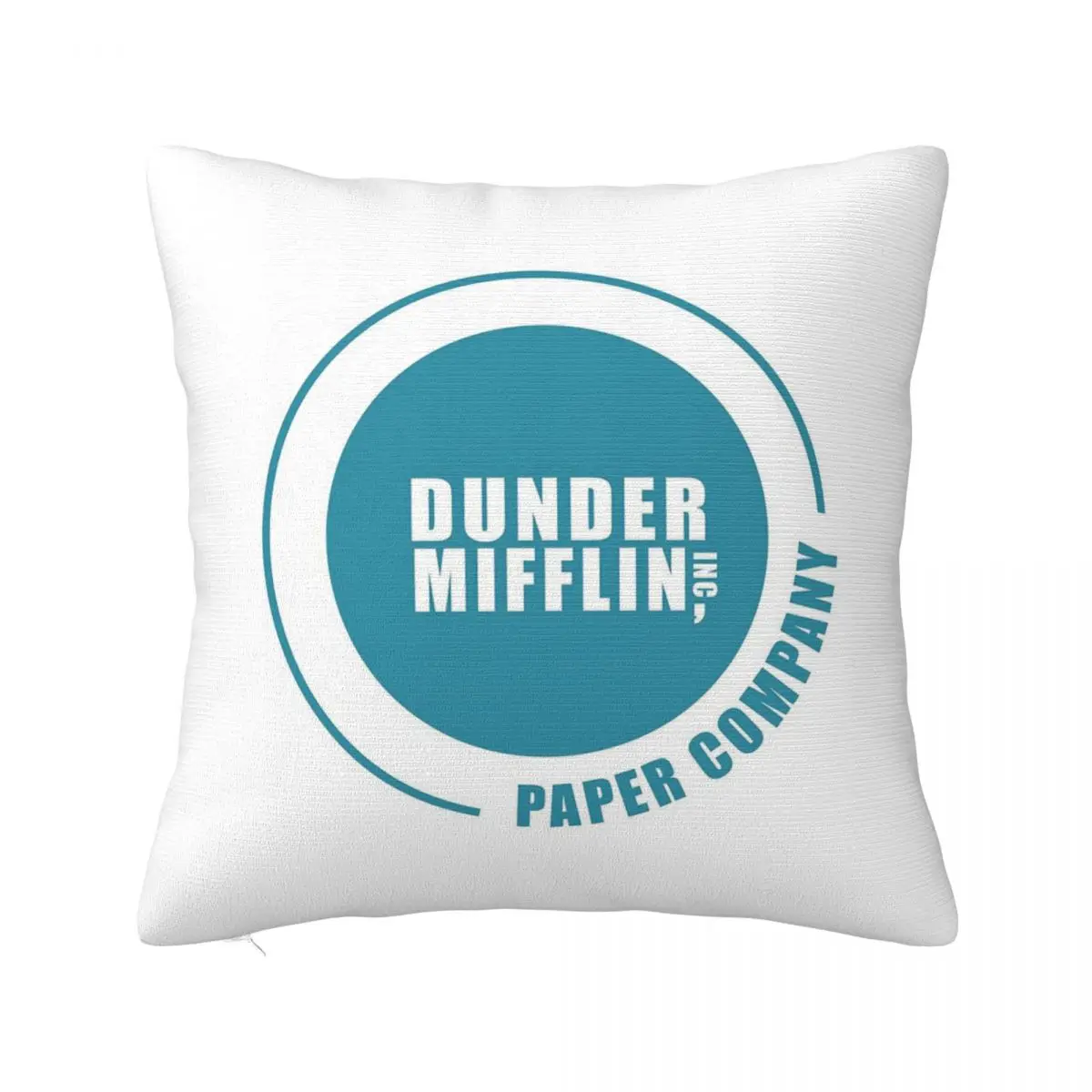 Dunder Mifflin Paper Company Logo The Office Inspired Square Pillowcase Pillow Cover Cushion Zip Throw Pillow for Living Room