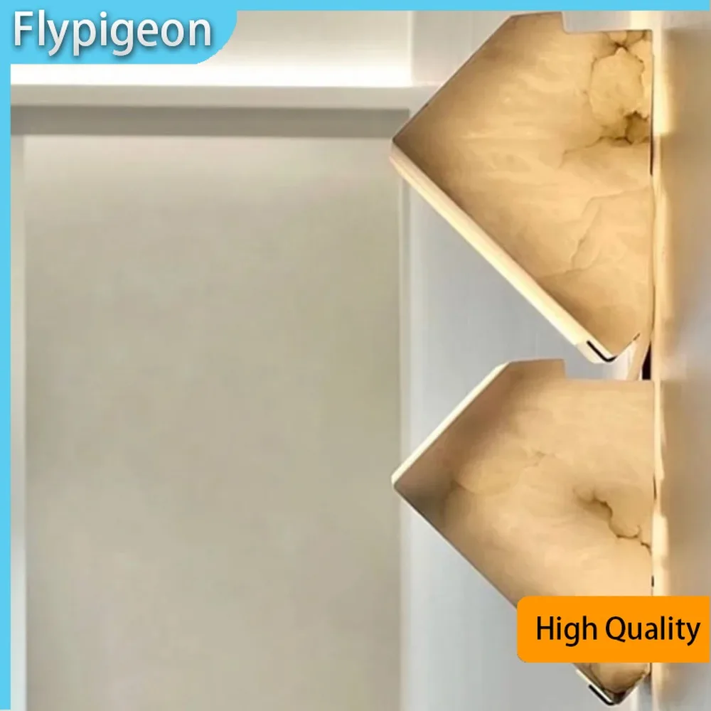 

Italian Designer Marble Wall Lamp Modern LED Sconce Lighting for Living Room Hotel Bedroom Corridor Hallway Home Art Decor