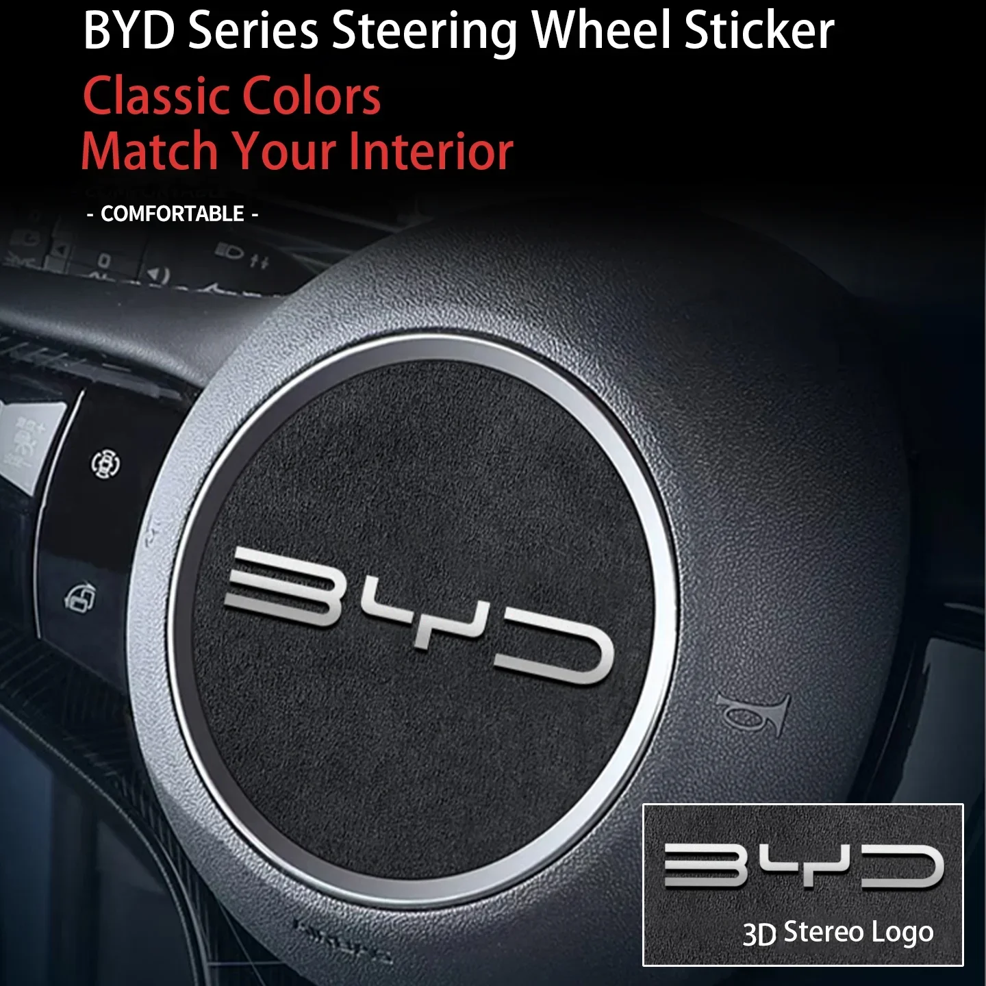 Für BYD Alle Serien Auto-Lenkrad-Aufkleber für Seal U 6 Dolphin Surf Sealion 5 6 7 ATTO3 ATTO2 Yuan Anti-Kratz-Zubehör – Detail 5
