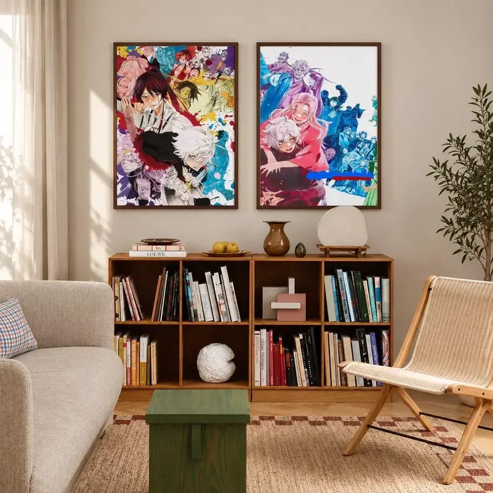 Dark Fantasy Anime Hells Paradise Poster Self‑Adhesive Waterproof Poster Sticker Wall Art Home Decor