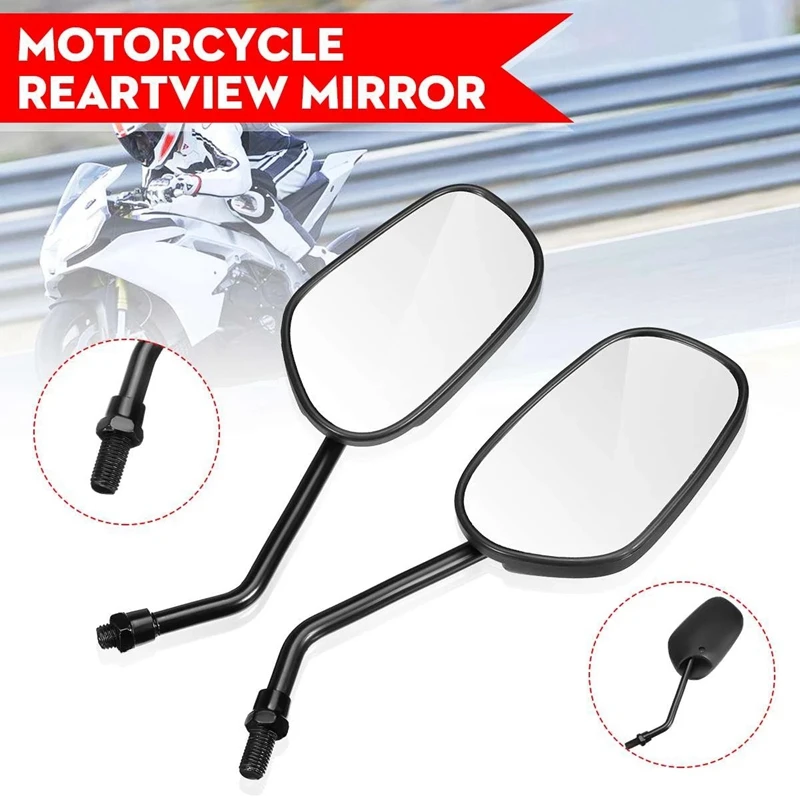 

Universal Motorcycle Rearview Mirror Motorbike Adjustable Scooter Rod Back Side Convex Rearview Mirror Range Back