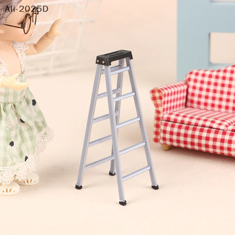 

1:12 Dollhouse Mini Plastic Ladder Model Dollhouse Furniture Ladder Decor Toy Accessories Micro Scene Construction Props