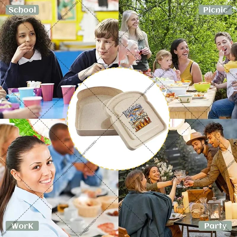 Lunch Box Bento Brainrot italiano Tung Tungtung Sahur Telala Contenitori per alimenti con squalo divertente Contenitore per il pranzo stampato con motivo a cartoni animati