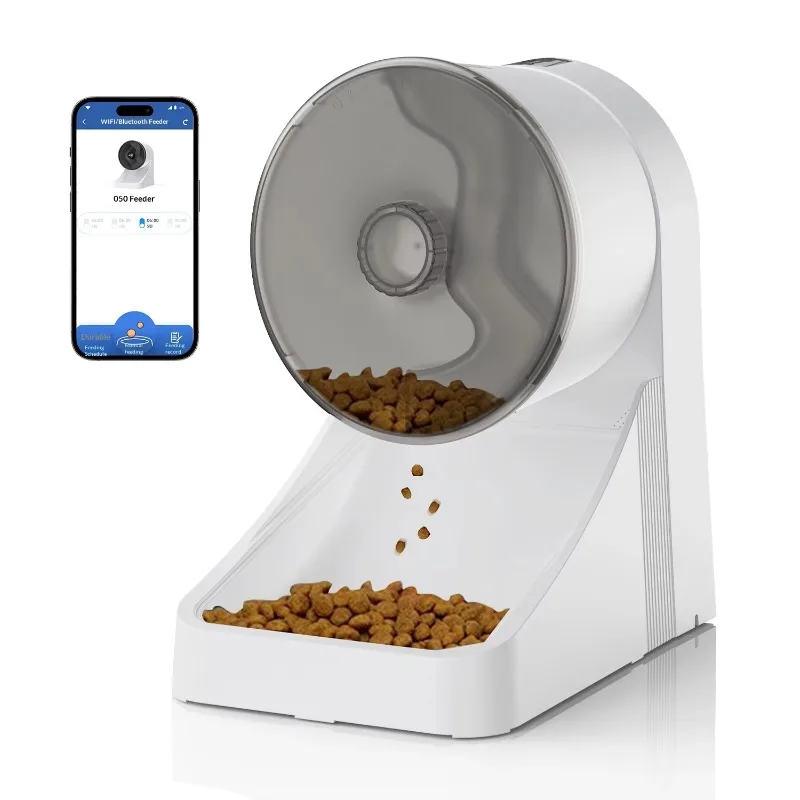 Ferris wheel manual feeder for cats and dogs timed and quantitative 2.6L large capacity plastic LCD display 1-10 meals/day