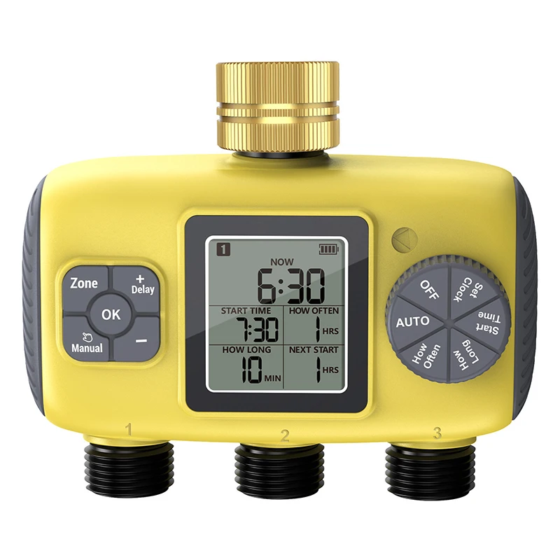 Dual Outlets Smart Irrigation Watering System Automatic Water Timer Sprinkle Faucet Hose Programmer for Garden Outdoor