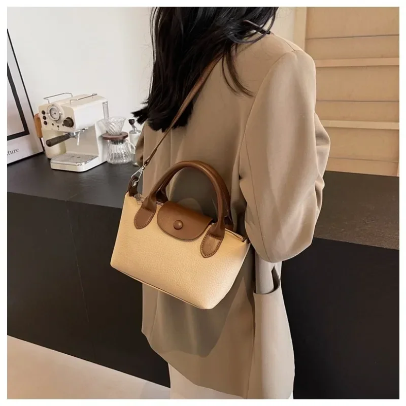 Solid Color Quality PU Crossbody Bag Stitched Pin Buckle Fashion Handbag 2024 Hot Sale Bags for Women