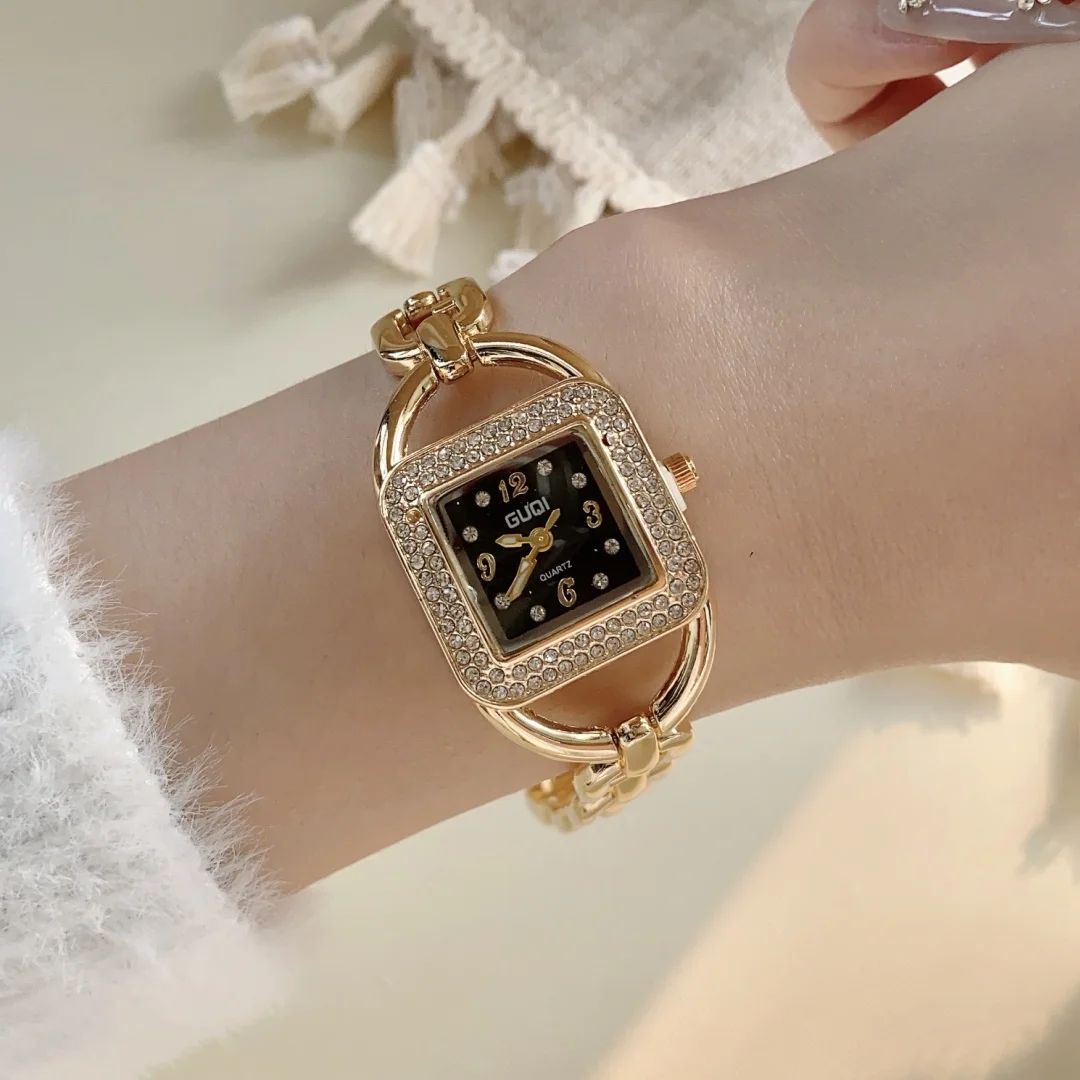 นาฬิกาทองสําหรับผู้หญิงสุภาพสตรีนาฬิกาข้อมือควอตซ์ผู้หญิงนาฬิกาทองขนาดเล็กหรูหรา Casual แฟชั่นนาฬิกา Relogio Feminino