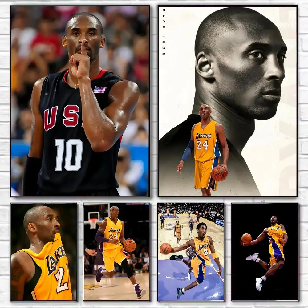 k-kobe b-bryant Poster HD Art Decorative Wall Art Waterproof Home Décor for Living Room Bedroom Café Stylish Gift