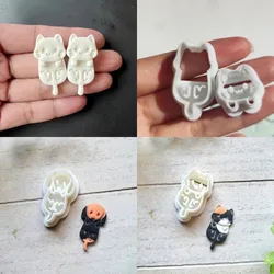 New Cute Animal Polymer Clay Cutter Dog/Cat Shape DIY Ceramic Earrings Jewelry Soft Clay Cutting Mold Pottery Tools