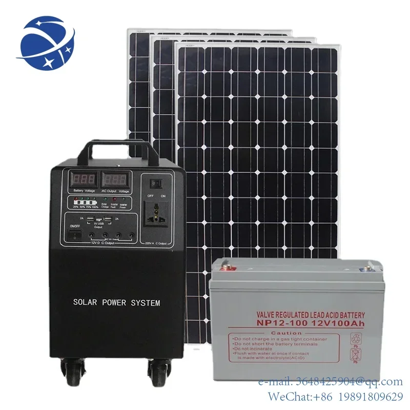 YYHCWhole House 220V 1000W Portable Solar Power Generator Running Solar Power System for Home solar systems