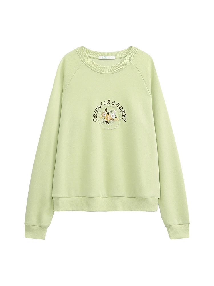I BELIEVE YOU Sweatshirt for Woman Oneck Pullover Hoodies 2023 Spring Chic Embroidery Clothing Casual Slim Female Top 2231194879