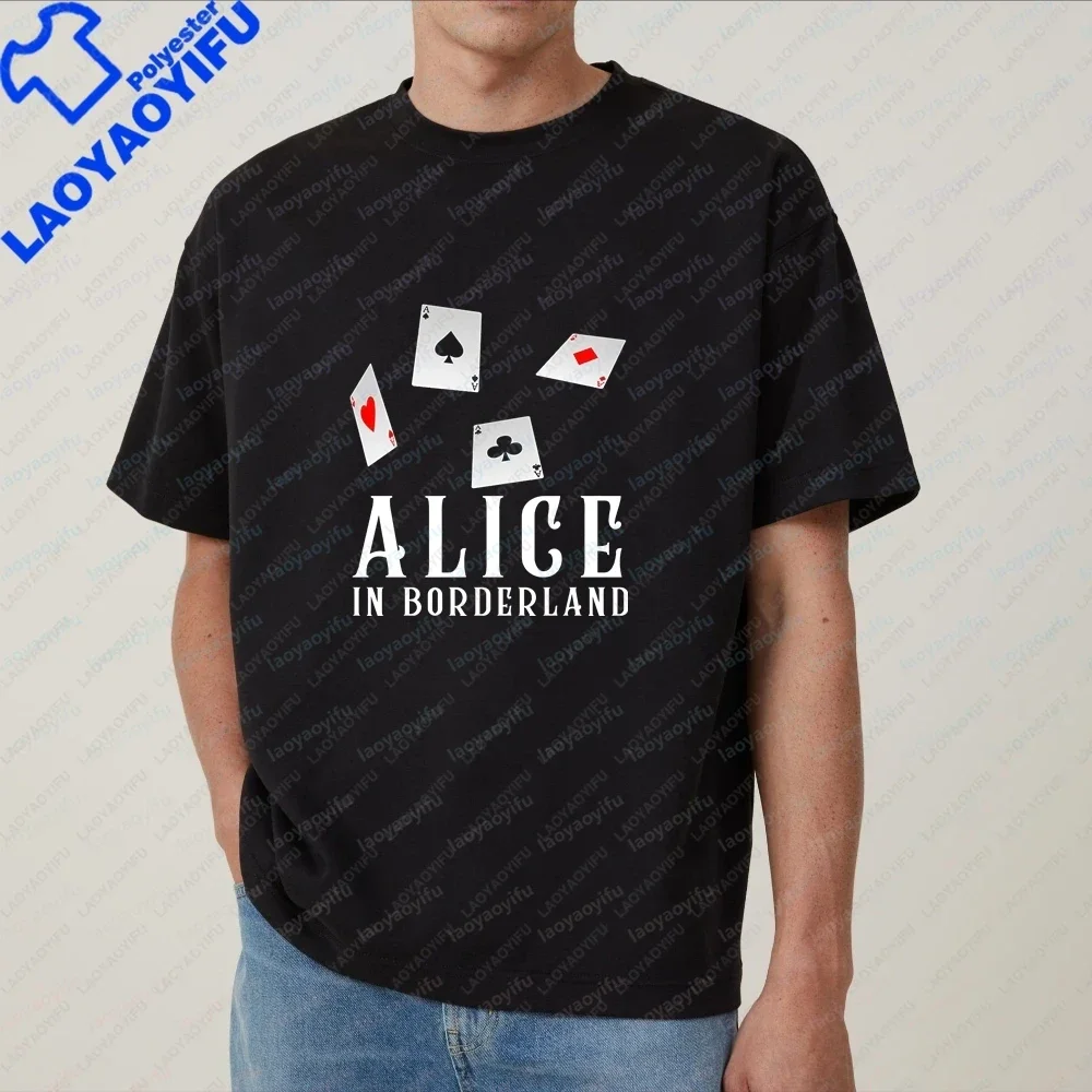 Unique Alice in Borderland Lucky Poker Short-Sleeved Shirt for Men and Women, Universal Fit, Patterned Large T-Shirt