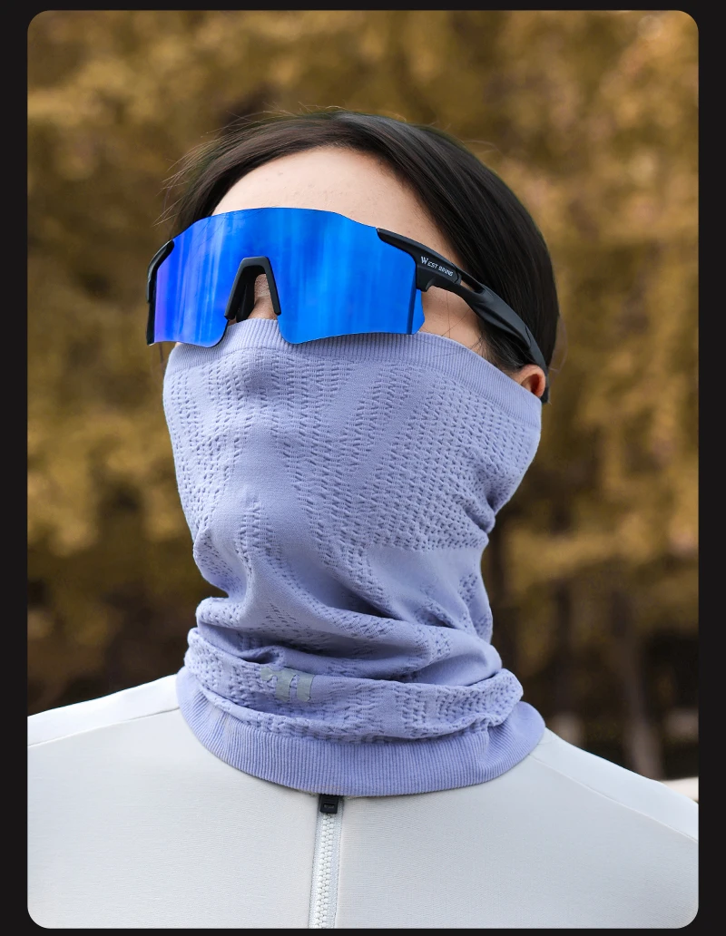WEST BIKING Gestrickter Nackenwärmer Winddichte Gesichtsmaske Atmungsaktiver Thermoschal für Radfahren Motorradfahren Herbst Früher Winter 4 Farben – Detail 21