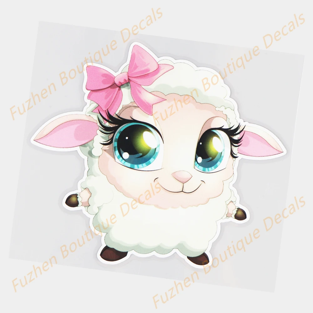 Фучжэнь, бутиковые наклейки, внешние аксессуары, творческие милые овечьи очки, украшения для окон, наклейки