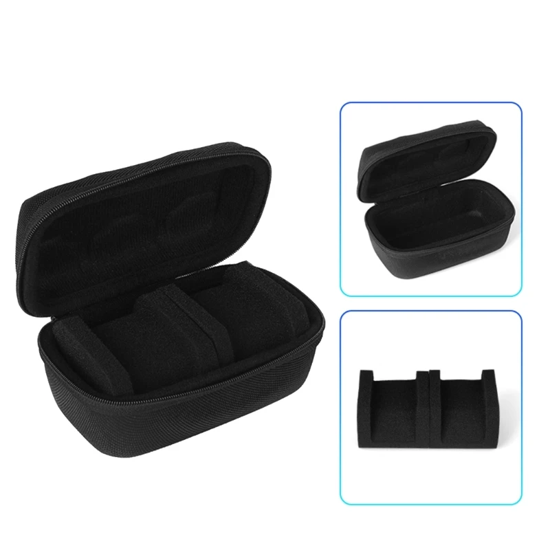 Drop-resistant Travel Watch Carrying Case Storage Box for Wristwatch Soft Interior Watch Container Shockproof Dustproof D46B