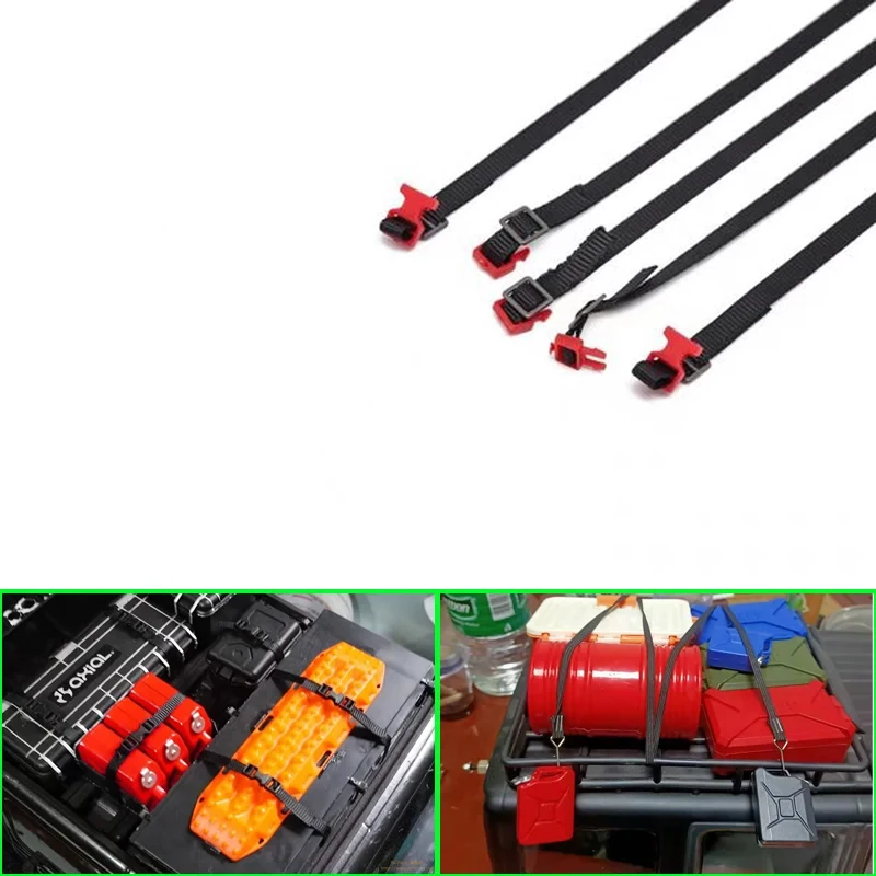 

Roof luggage rack binding rope strap for 1:10 RC tracked vehicle Traxxas TRX4 Defender TRX6 AXIAL SCX10 II 90046 RC4WD D90